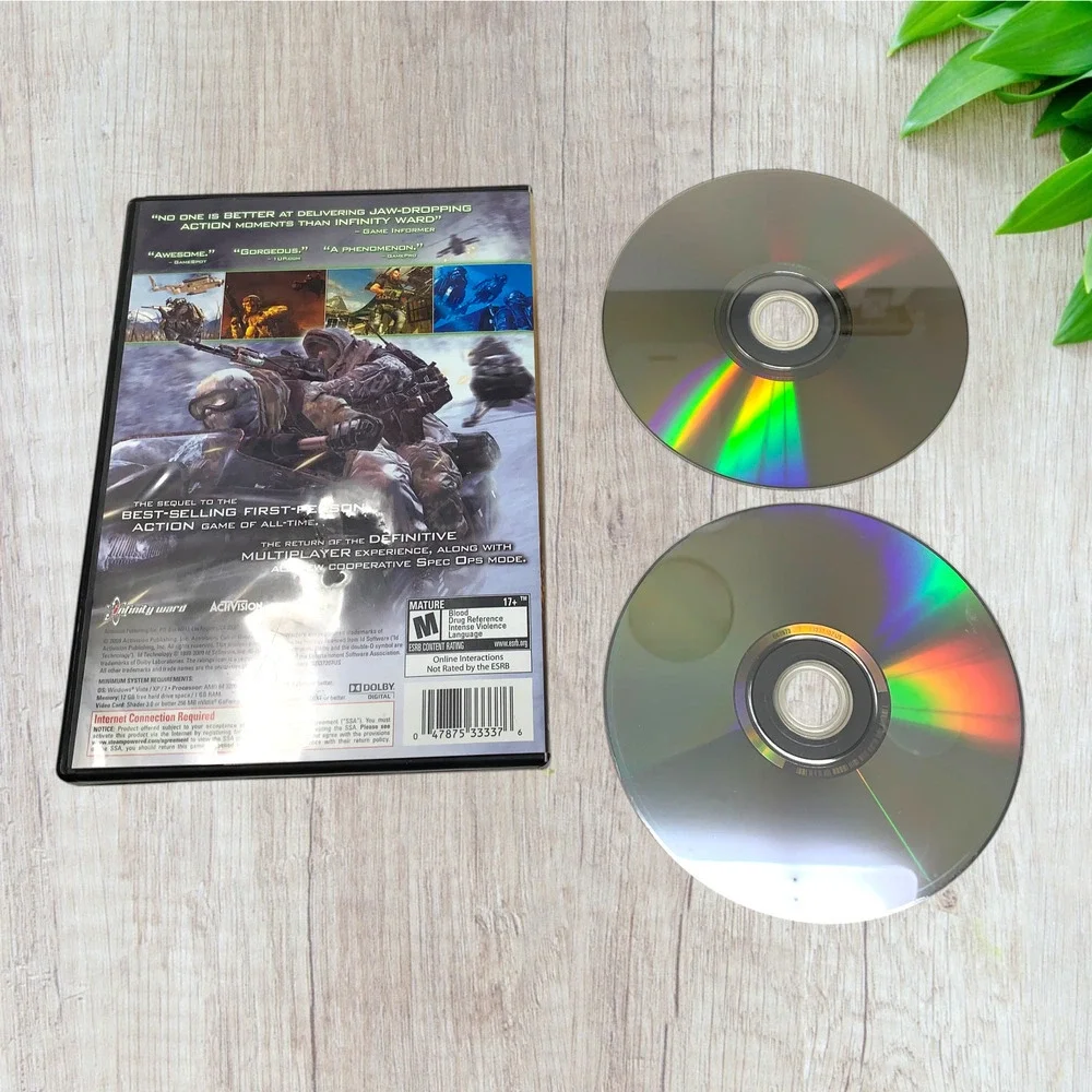 Call of Duty: Modern Warfare 2 PC Desktop Game Discs Only + Case Untested